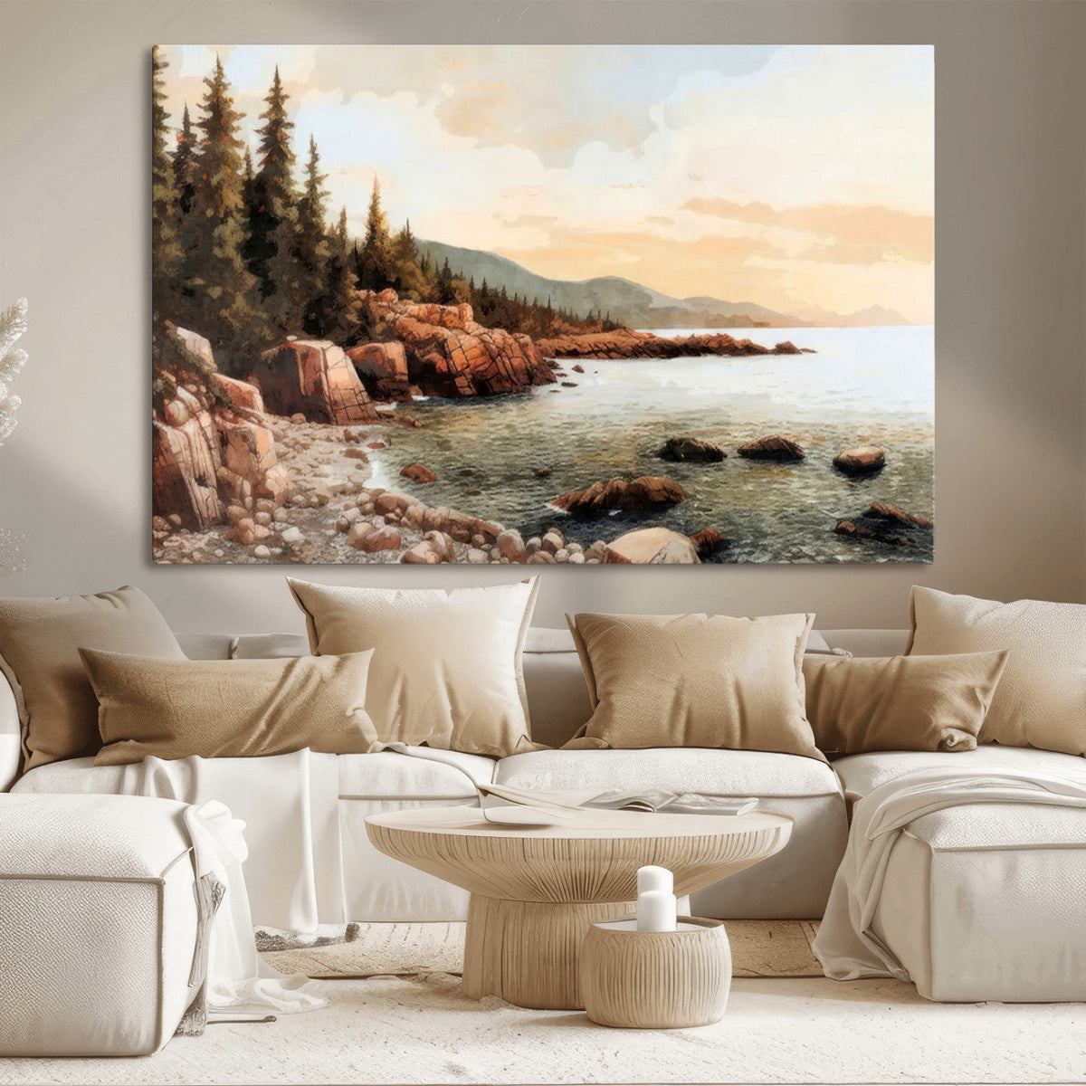 Serene Coastal View of Acadia National Park Wall Art -