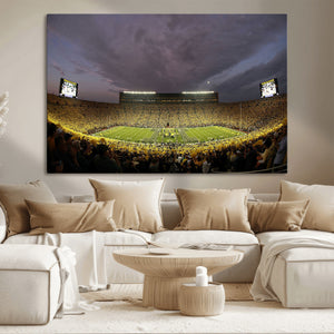 Michigan Wolverines Print - Michigan Stadium Wall Art Canvas