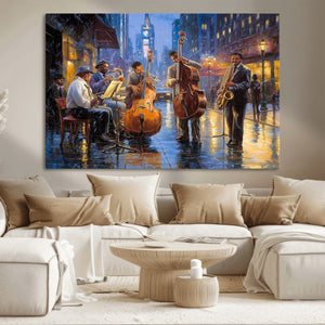 Colorful Jazz Wall Art - African American Music Canvas Print