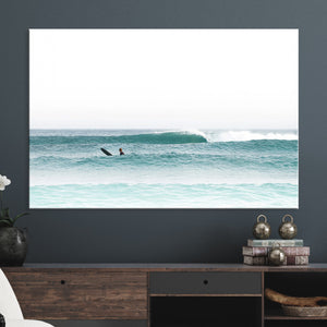 Surfing Wall Art Canvas Print – Framed Ocean Waves