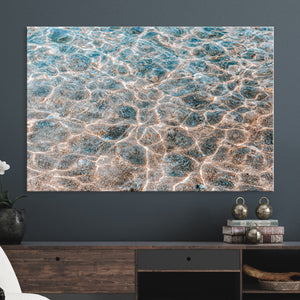 Clear Water Wall Art Canvas Print – Framed Sunlit Ocean