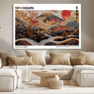Modern Japanese Wall Art Canvas Print – Framed Abstract