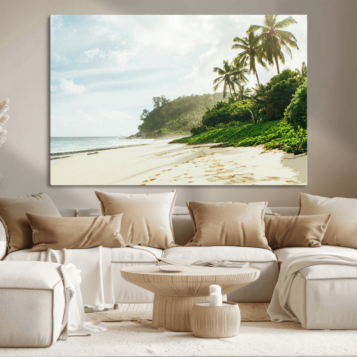 Relaxing Beach Wall Art Canvas Print – Framed Ocean View Art