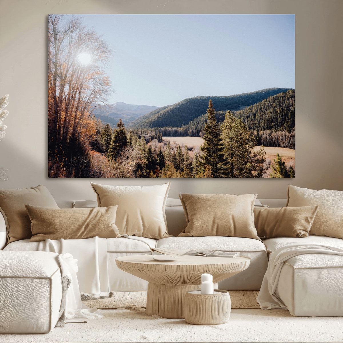 Tropical Palm Trees Wall Art Canvas Print – Framed Sunset