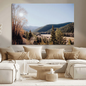 Tropical Palm Trees Wall Art Canvas Print – Framed Sunset