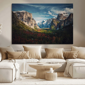 Yosemite National Wall Art Canvas Print – Framed Mountain