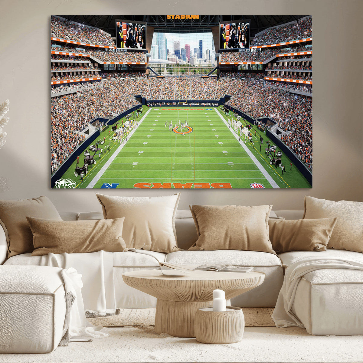 Chicago Bears Soldiers Field Wall Art Canvas Print – Framed