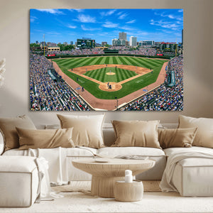 Wrigley Field Baseball Stadium Canvas Wall Art – Packed