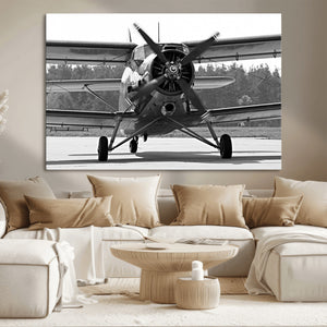 Wall Art Old War Plane Canvas Print