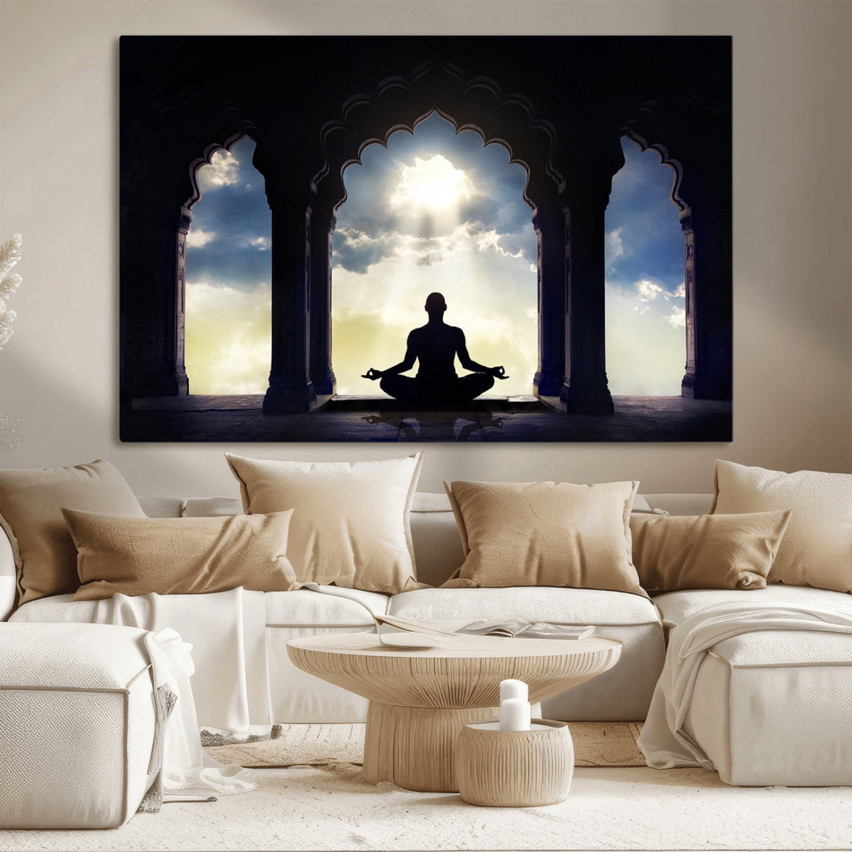 Women and Yoga Wall Art Canvas Print