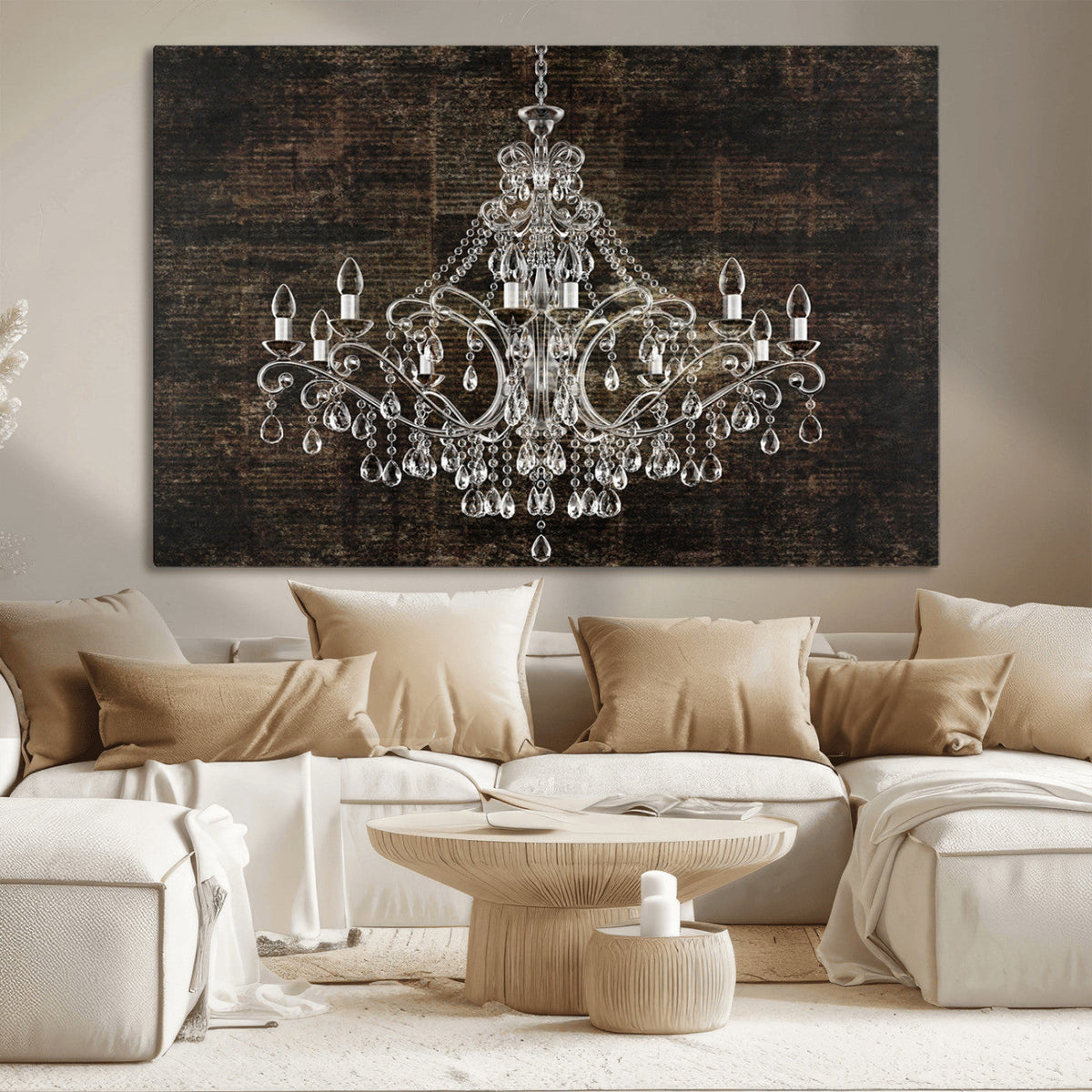 Rustic Chandelier Canvas Print