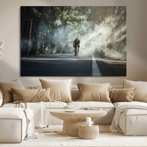 Cycling Road Bike in the Morning, Cycling Road Bike Canvas