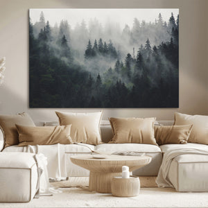 Nature Wall Decor - Serene Triptych Nature Print – Woodland