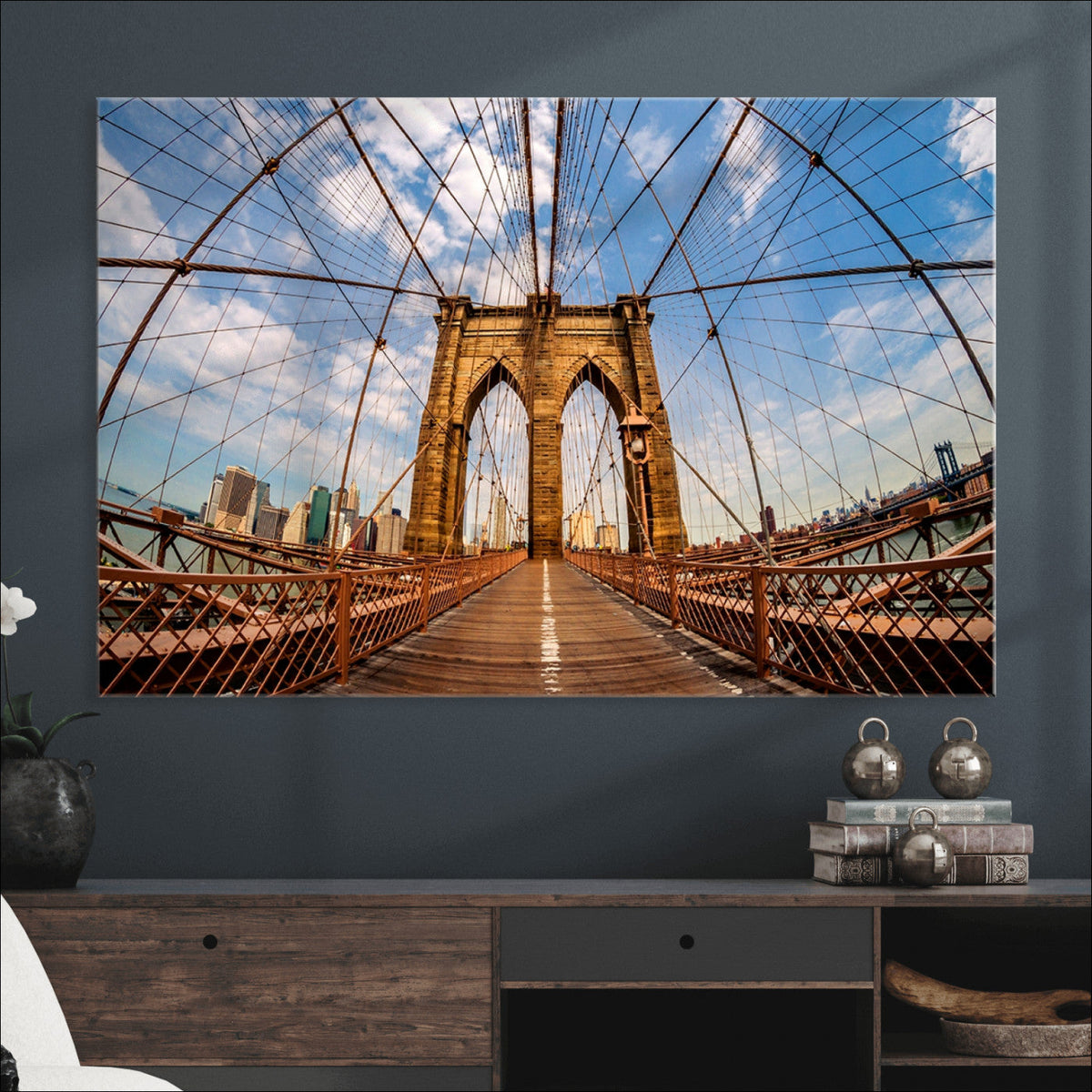 Brooklyn Bridge Manhattan Wall Art Canvas Print