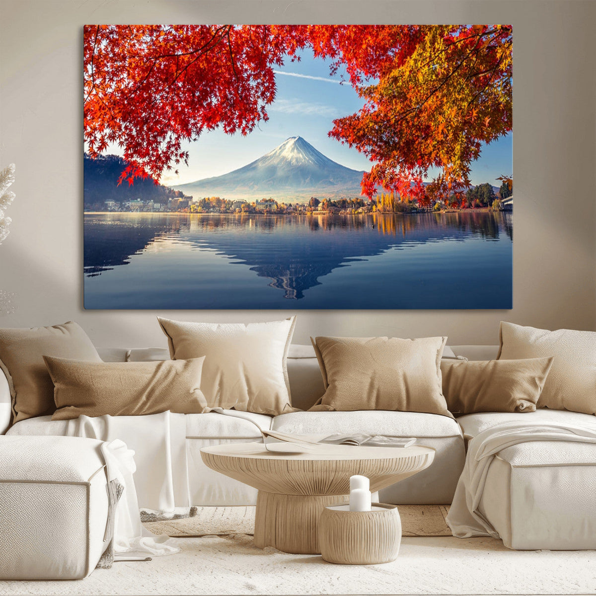 Mount Fuji Canvas Wall Art Japan Autumn Mountain Canvas