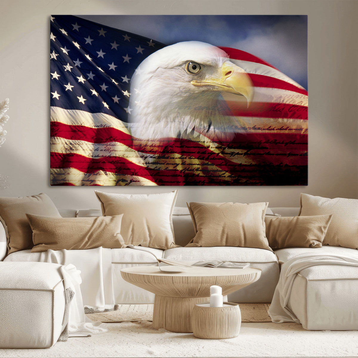 American Flag Eagle Symbol Wall Art, American Flag Eagle