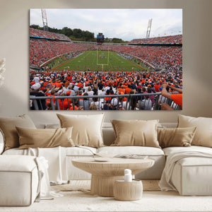 Virginia Cavaliers Football Team Print - Charlottesville Scott Stadium Print Wall Art Canvas
