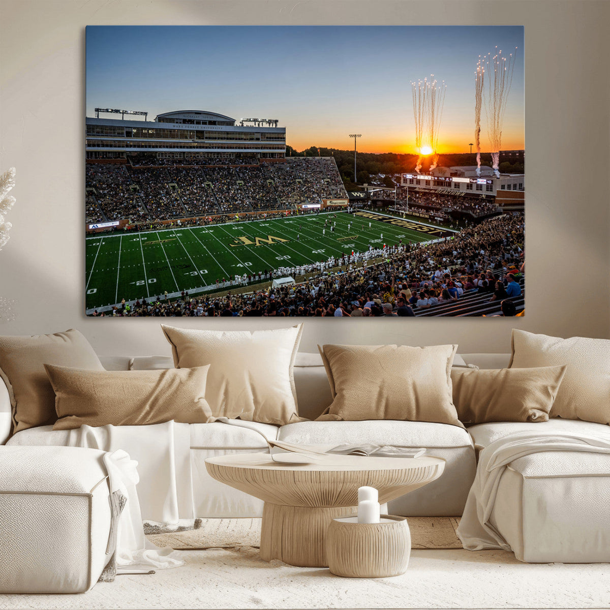 Demon Deacons Football Team Print Canvas- Winston-Salem