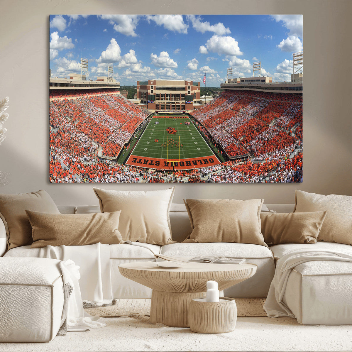 Oklahoma State Cowboys Football Team Print - Stillwater