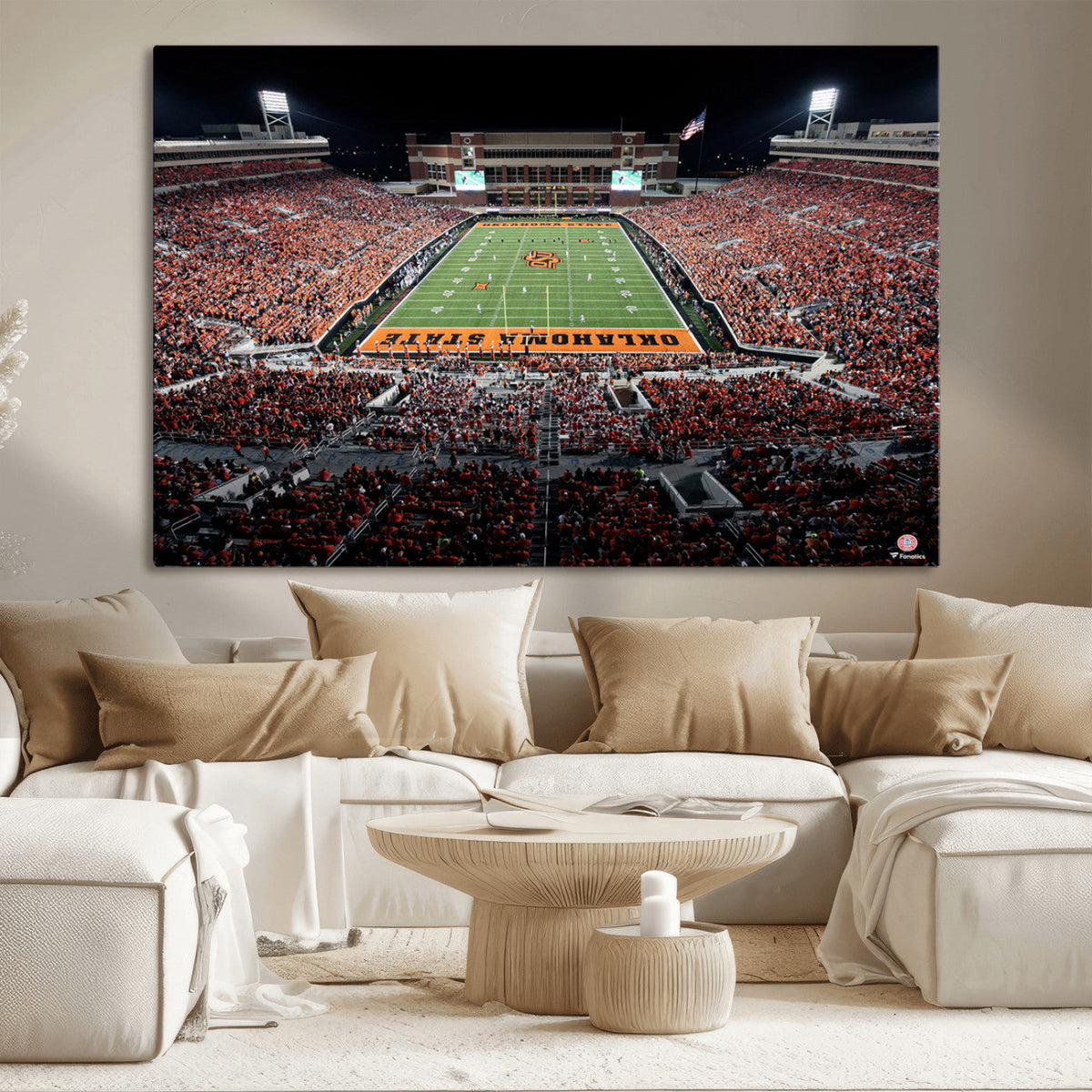 Oklahoma State Cowboys Canvas Print, Football Team Print -