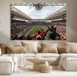 Miami Hurricanes Football Team Wall Art Print - Miami Hard