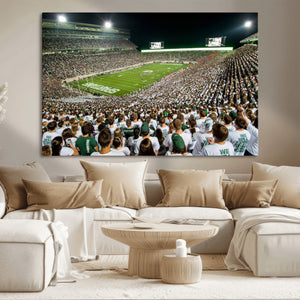 Michigan State Spartans Football Canvas Print - East Lansing