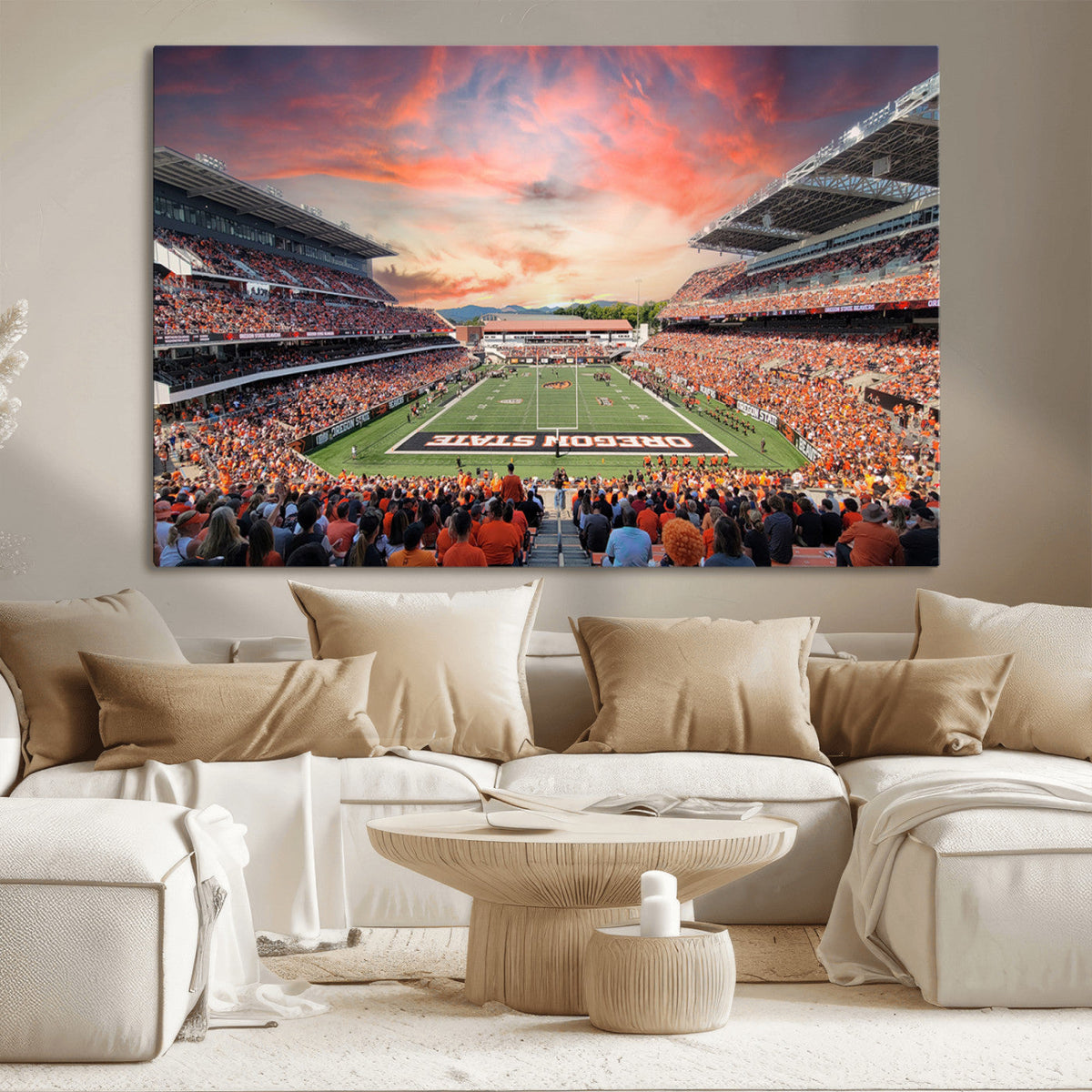 Oregon State Beavers Football Team Print - Corvallis Reser