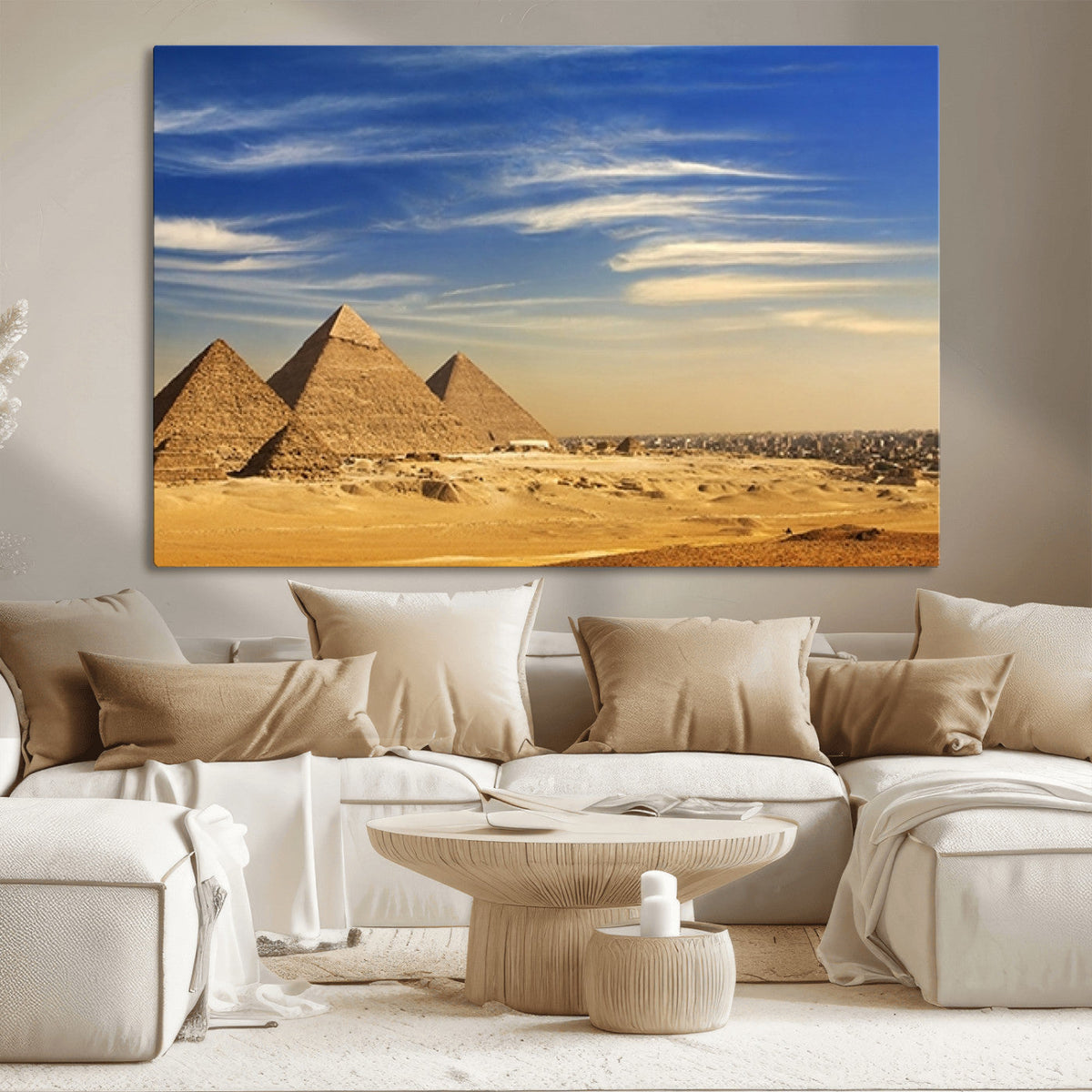 Majestic Ancient Wonders Wall Art Canvas Print – Golden