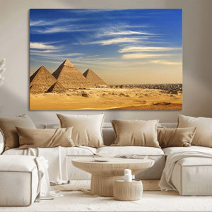 Majestic Ancient Wonders Wall Art Canvas Print – Golden