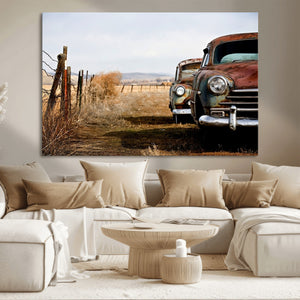 Classic Cars Vintage Wall Art Canvas Print