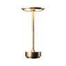 Modern Brass Cone LED Rechargeable Table Lamp Cordless USB-C