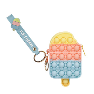 Bubble Popper Keychain Zipper Pouch