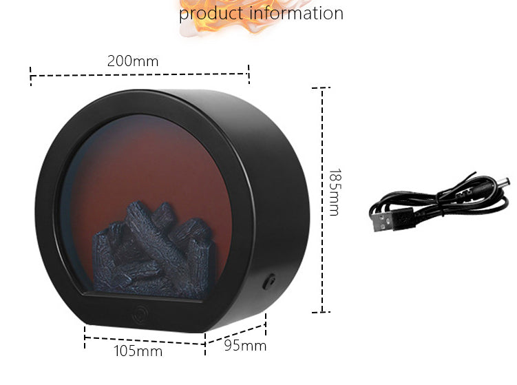 LED Tabletop Fireplace Flame Light