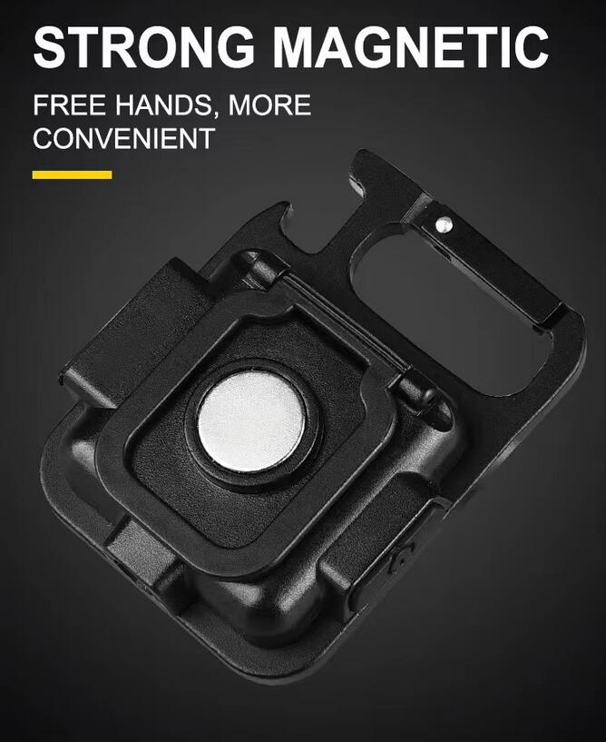 2-Pack Rechargeable COB Keychain Work Lights – EDC Flashlight with Folding Stand & Bottle Opener for Camping, Fishing, and Emergencies