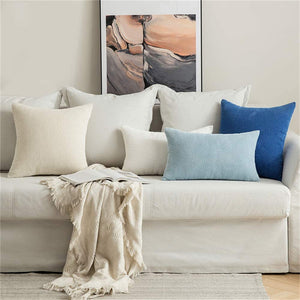 Set of 2 Cross shape Solid Color Pillow covers size 18"x18"
