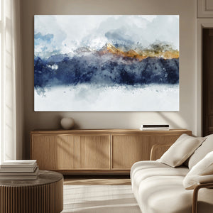 Abstract Mountain Range Art Canvas Print | 3 Panel