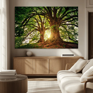 Majestic Ancient Tree Wall Art, NatureCanvas Print, Woodland