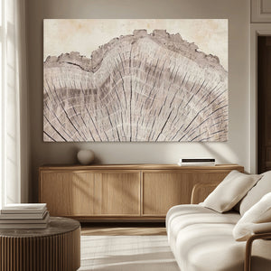 Tree Ring Wall Art Triptych, Rustic Wood Ring Canvas Print,