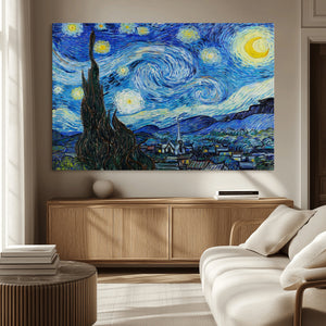 Vincent Van Gogh The Starry Night Abstract Wall Art Canvas
