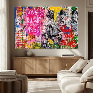 Follow Your Dreams & Love is All We Need Graffiti Street Art