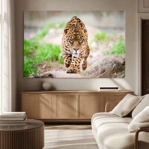 Leopard on the Prowl - Stunning Large Framed Leopard Wall