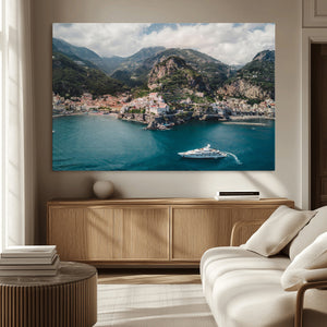 Amalfi Coast Wall Art – Framed Italian Seaside Canvas