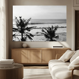 Tropical Coastline Wall Art Canvas Print – Framed Palm Trees