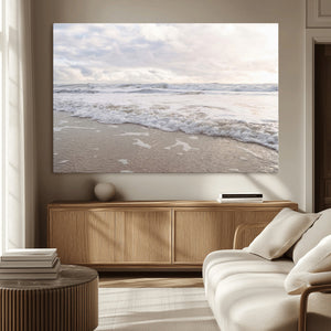 Ocean Waves Wall Art Canvas Print – Framed Coastal Shoreline