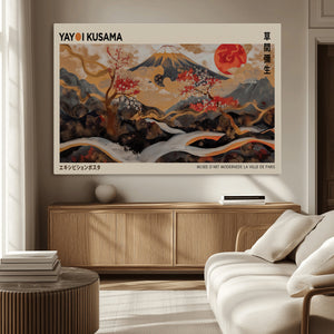 Modern Japanese Wall Art Canvas Print – Framed Abstract