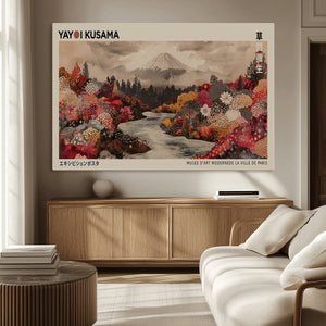 Modern Japanese Wall Art Canvas Print – Framed Abstract