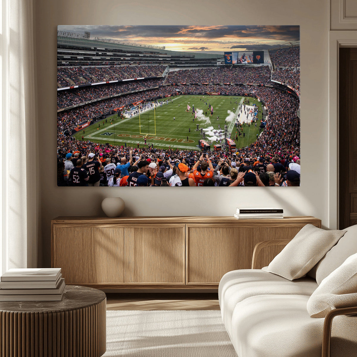 Chicago Bears Soldiers Field Wall Art Canvas Print – Framed