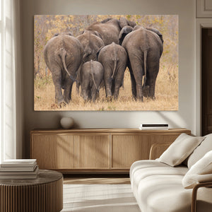 Wild Elephant Wall Art Canvas Print