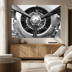 Vintage Airplane Wall Art Canvas Print