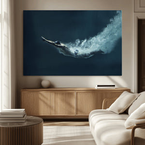 Swimmer Wall Art Canvas Print